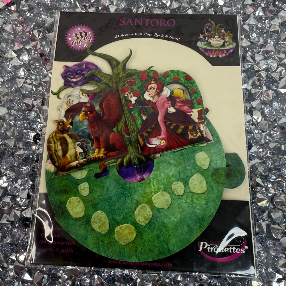 Santoro Pincettes 3D Pop-Up Green Fantasy Scene 3D  brand new card